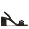 Сандали Calvin Klein Heel Sandal 70 W/Buckle - Lth HW0HW02456 Черен цвят на ниска цена