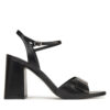 Сандали Calvin Klein Heel Sandal 85 W/Ck Hw - Lth HW0HW02485 Черен цвят на ниска цена