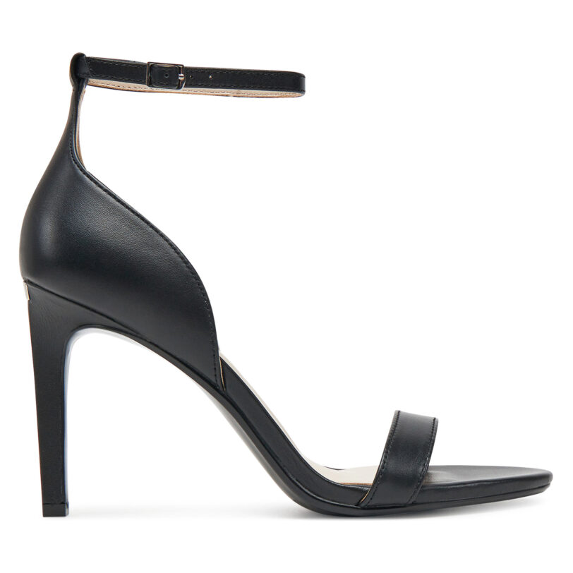 Сандали Calvin Klein Heel Sandal 90 - Lth HW0HW02337 Черен цвят на ниска цена