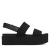 Сандали Calvin Klein Jeans Flatform Sandal Sling In YW0YW01788 Черен цвят на ниска цена