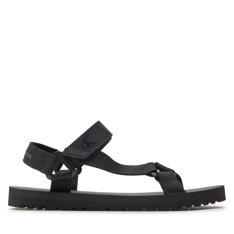 Сандали Calvin Klein Jeans Sandal Velcro Rp In Btw YM0YM00944 Черен цвят на ниска цена