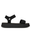 Сандали Calvin Klein Jeans Sandal Velcro Webbing Mg YW0YW01693 Черен цвят на ниска цена