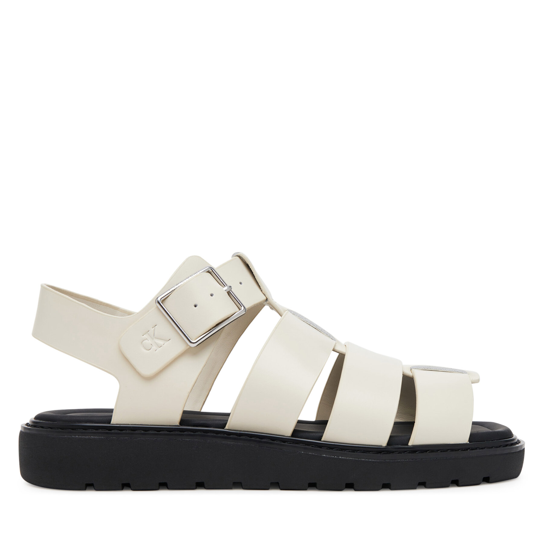 Сандали Calvin Klein Jeans Sq Molded Sdl Fisherman Mg Wn YW0YW01700 Екрю цвят на ниска цена