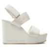 Сандали Calvin Klein Jeans Wedge Sandal Webbing In Mr YW0YW01360 Бял цвят на ниска цена