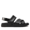 Сандали Calvin Klein Padded Criss Cross Sandal HM0HM01482 Черен цвят на ниска цена
