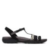Сандали Clarks Amanda Tealite 26171125 Черен цвят на ниска цена