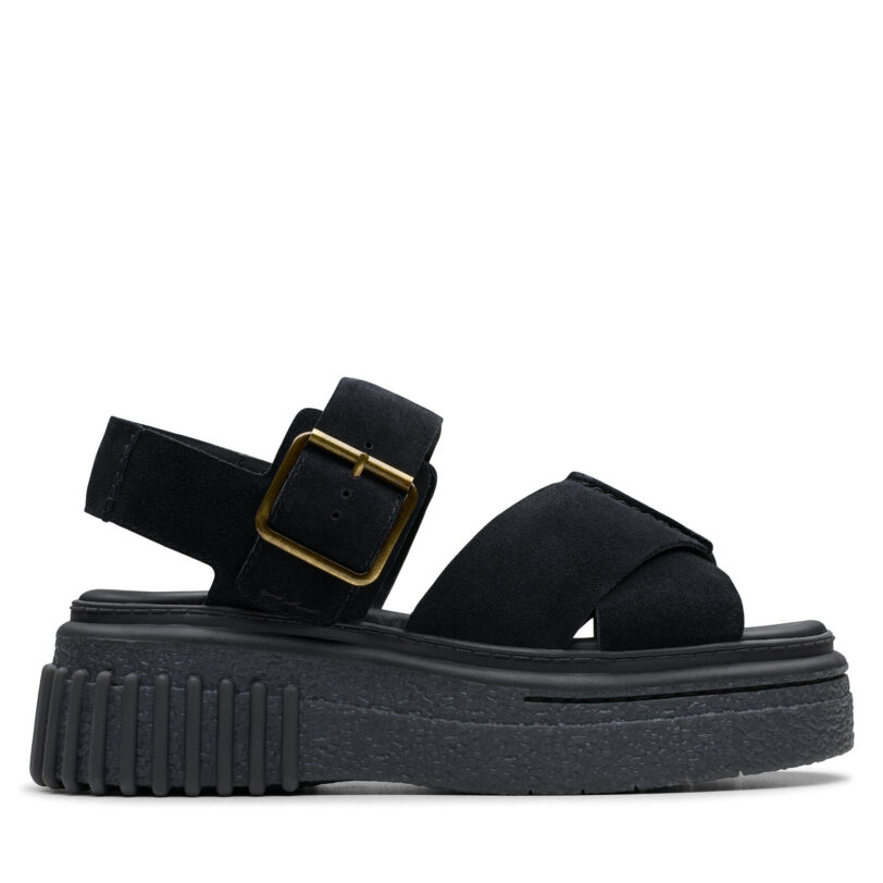 Сандали Clarks Evamar Wish 26181199 Черен цвят на ниска цена