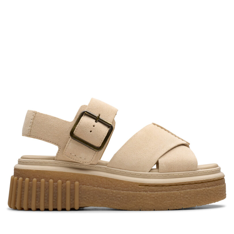 Сандали Clarks Evamar Wish 26181202 Бежов цвят на ниска цена