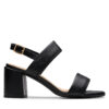 Сандали Clarks Ezoria Sling 26181300 Черен цвят на ниска цена
