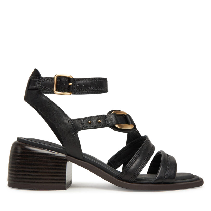Сандали Clarks Morwyn Strap 26181243 Черен цвят на ниска цена