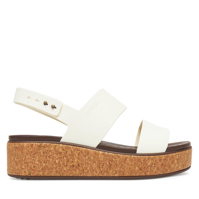 Сандали Crocs Brooklyn Cork Low Wedge 211144 Екрю цвят на ниска цена