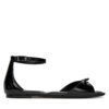 Сандали DKNY Dazey Flat Ankle Strap K1599651 Черен цвят на ниска цена