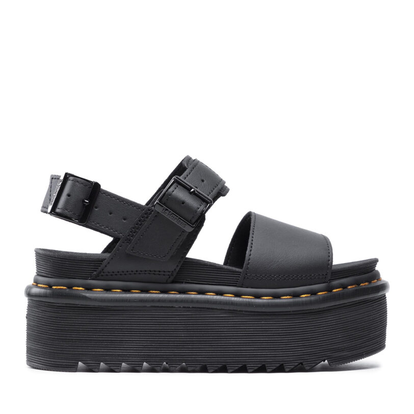 Сандали Dr. Martens Voss Quad 26725001 Черен цвят на ниска цена