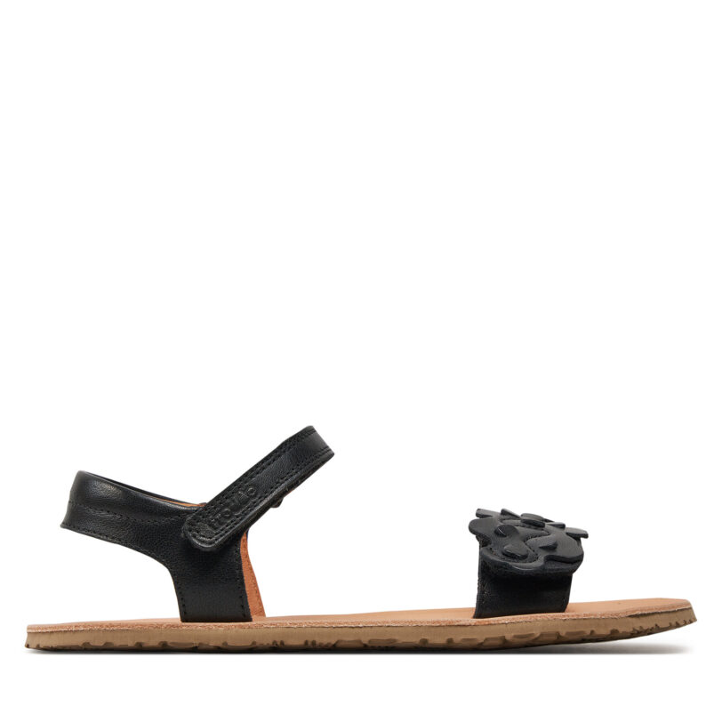 Сандали Froddo Barefoot Flexy Flowers G3150265-4 D Черен цвят на ниска цена