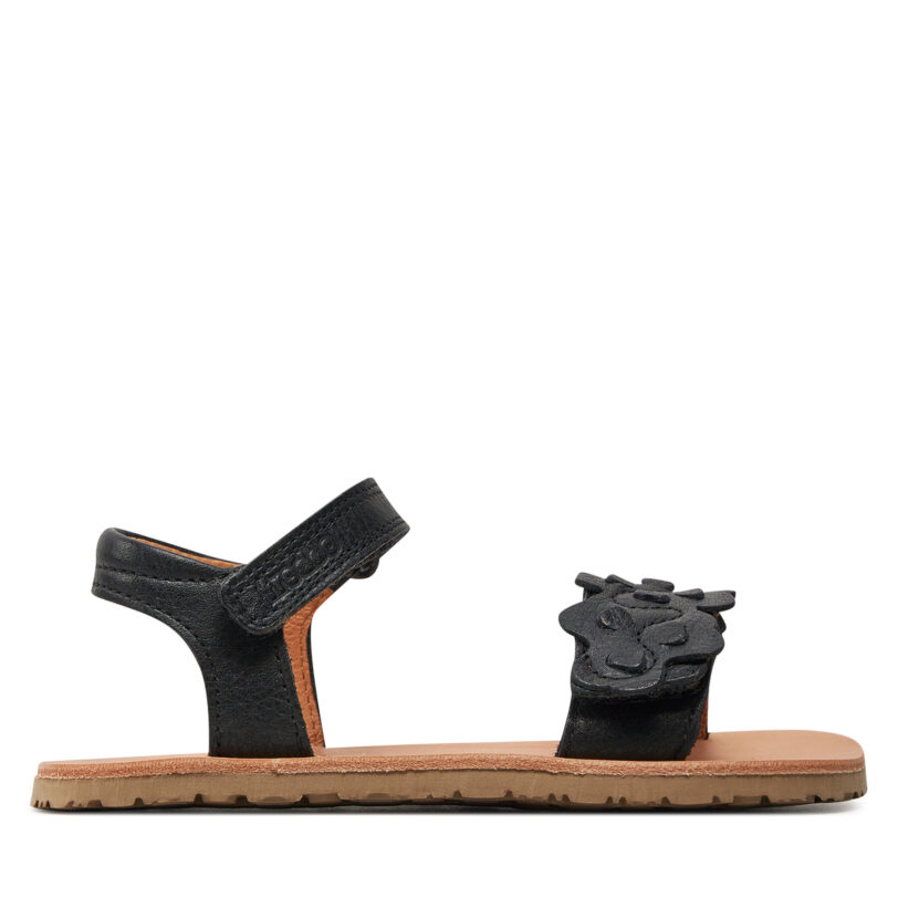 Сандали Froddo Barefoot Flexy Flowers G3150265-4 M Черен цвят на ниска цена
