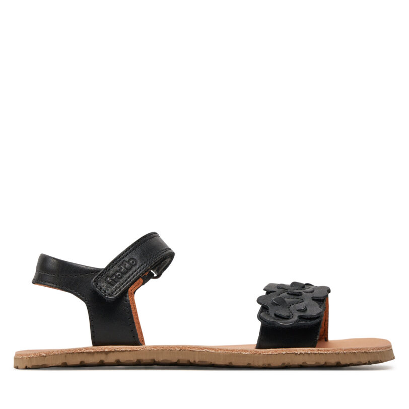 Сандали Froddo Barefoot Flexy Flowers G3150265-4 S Черен цвят на ниска цена