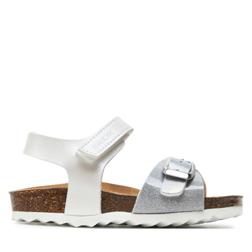 Сандали Geox B Sandal Chalki Girl B922RA 0NFKC C0007 M Бял цвят на ниска цена