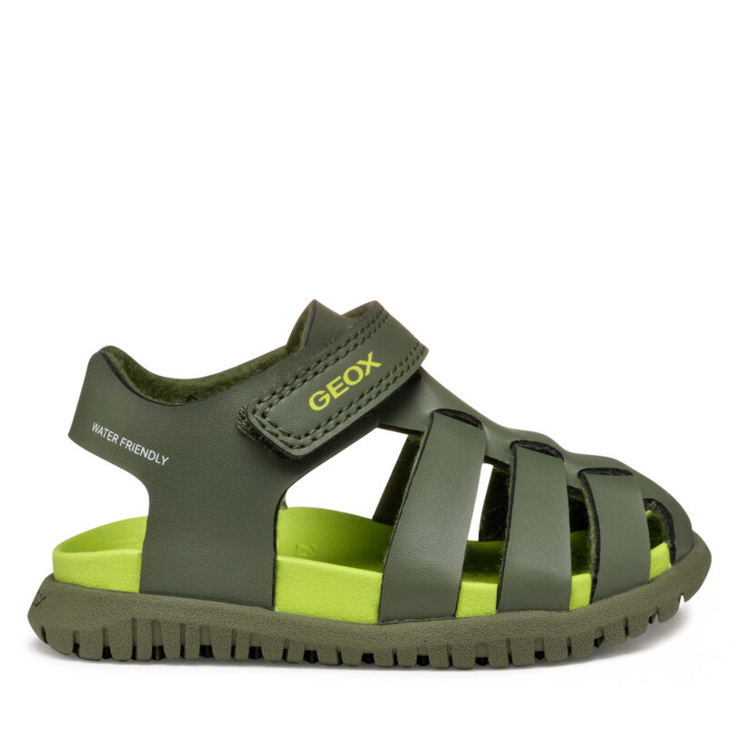 Сандали Geox B Sandal Fusbetto B556AA 000BC C3016 Зелен цвят на ниска цена
