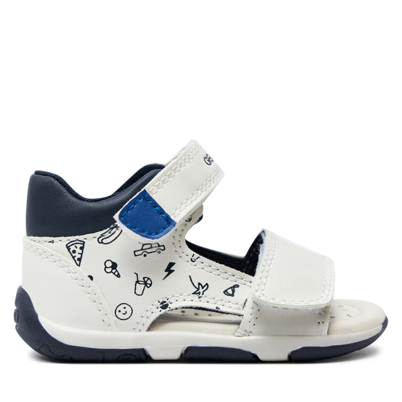 Сандали Geox B Sandal Tapuz Boy B450XB 000BC C0293 Бял цвят на ниска цена