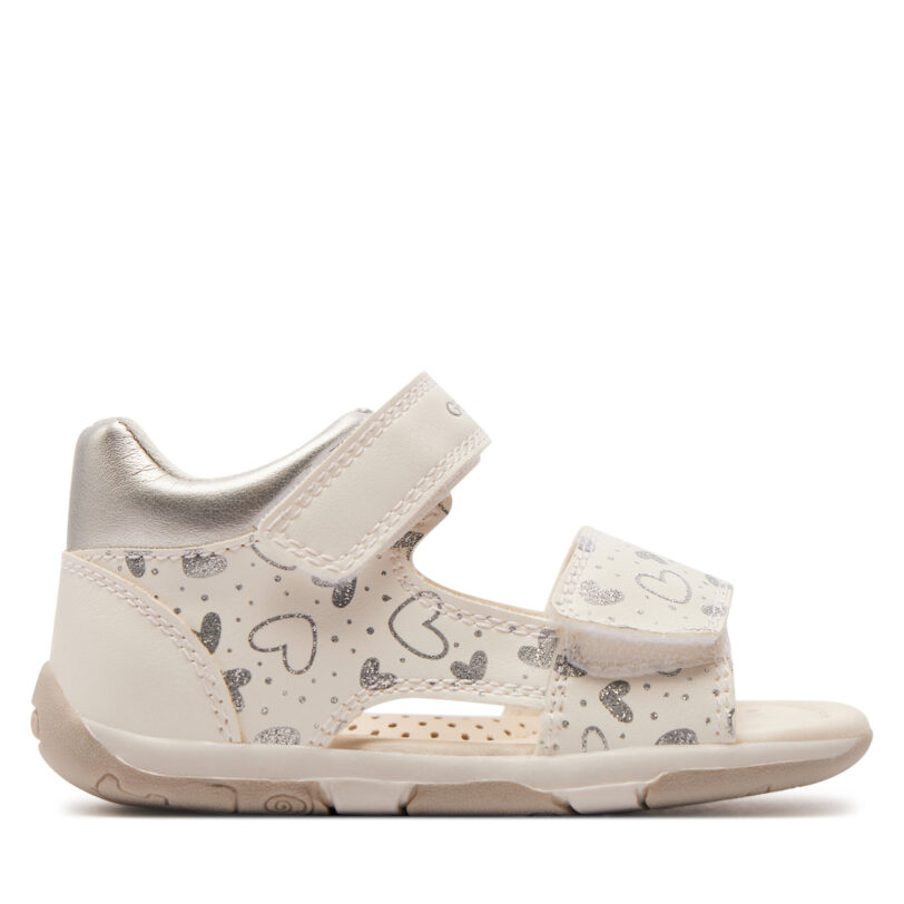 Сандали Geox B Sandal Tapuz Girl B450YA 054AJ C0007 Бял цвят на ниска цена