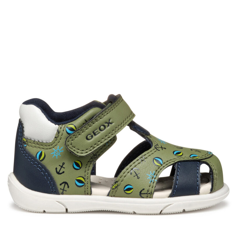 Сандали Geox B Sandal Zapito B556EC 05404 CE3F4 Зелен цвят на ниска цена