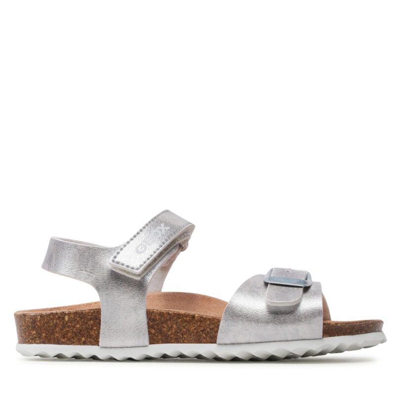 Сандали Geox J Adriel Girl J028MC000BJC1007 S Сребрист цвят на ниска цена