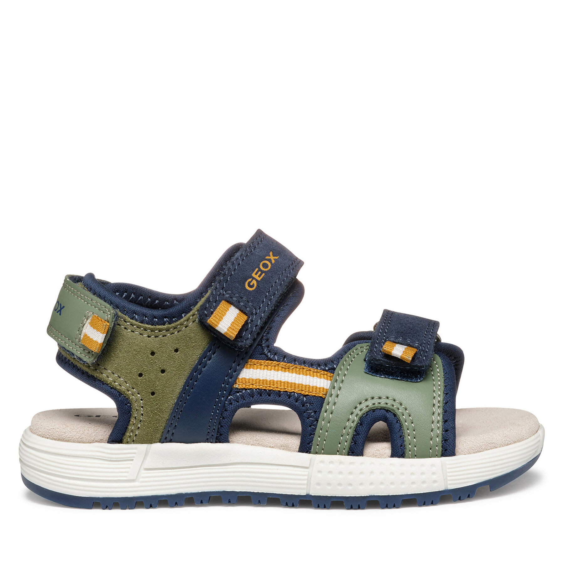 Сандали Geox J Alben J35AVA 1520 CF3F4 S Каки цвят на ниска цена