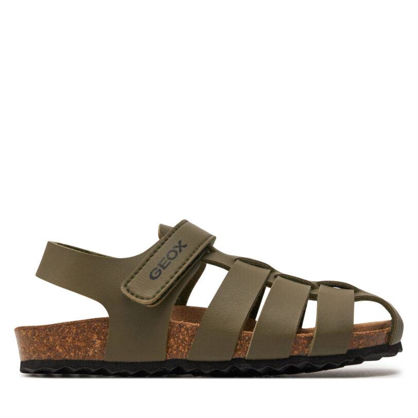 Сандали Geox J Ghita Boy J458LA 000BC C3009 S Каки цвят на ниска цена