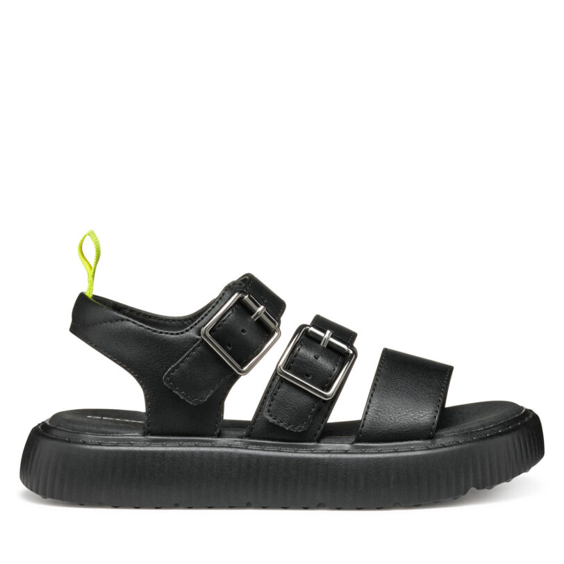 Сандали Geox J Kodette Gir J55DBG 000BC C9999 S Черен цвят на ниска цена