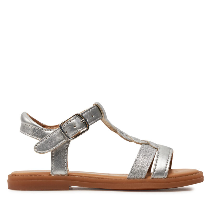 Сандали Geox J Sandal Karly Girl J4535H 0NFQD C1007 M Сребрист цвят на ниска цена