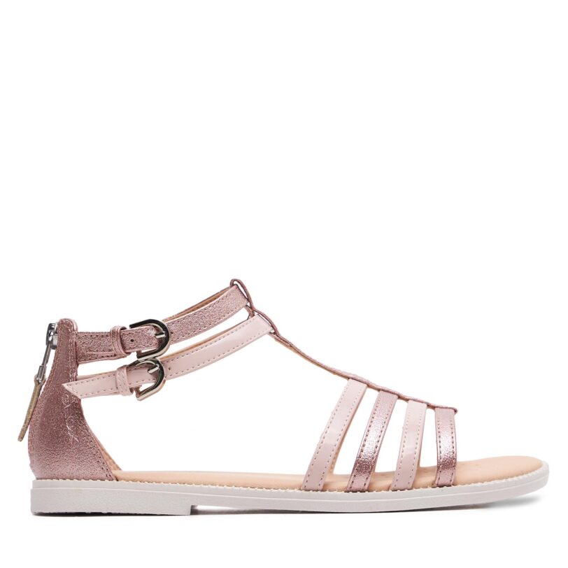 Сандали Geox J Sandal Karly Girl J7235D 0QDHH C8172 D Розов цвят на ниска цена