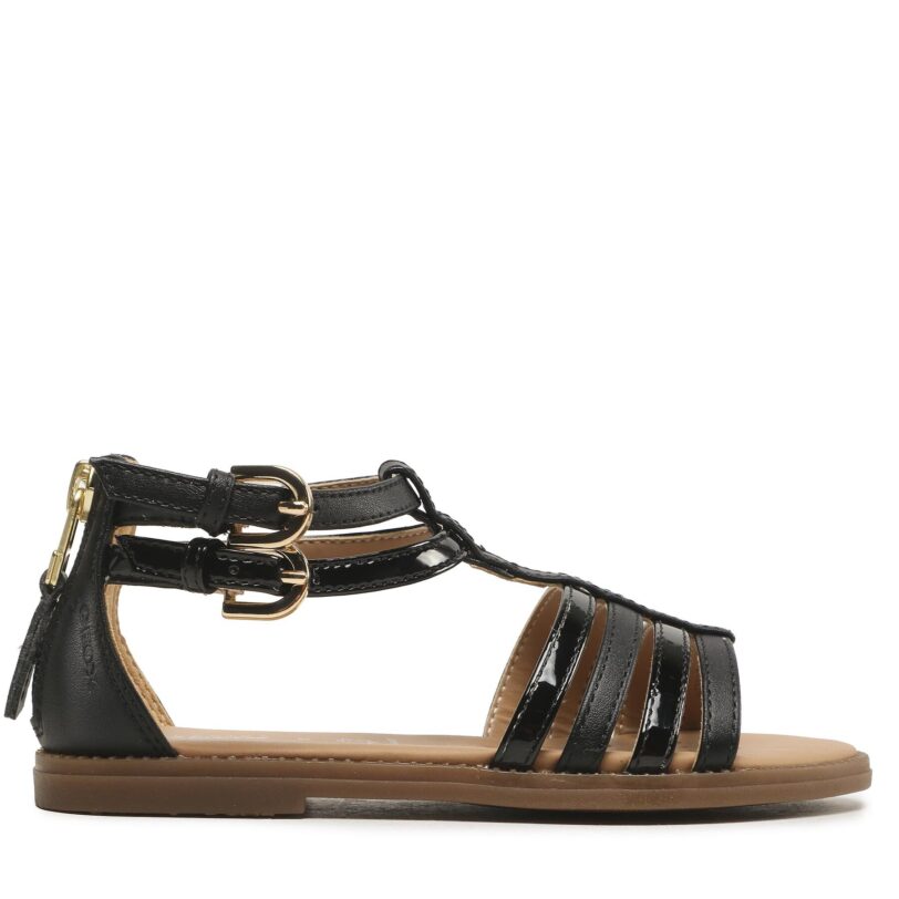 Сандали Geox J Sandal Karly Girl J7235D05402C9999 S Черен цвят на ниска цена