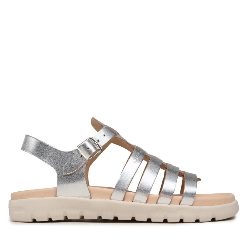 Сандали Geox J Sandal Soleima Gir J35GSB000CFC1007 D Сребрист цвят на ниска цена
