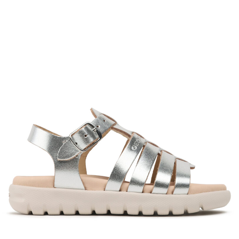 Сандали Geox J Sandal Soleima Gir J35GSB000CFC1007 M Сребрист цвят на ниска цена