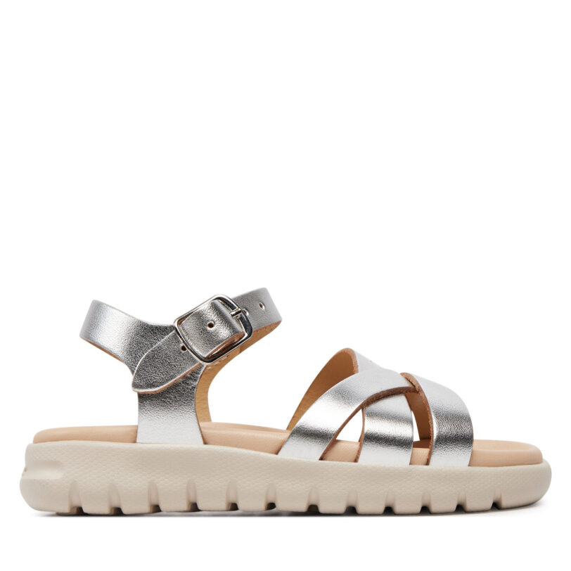 Сандали Geox J Sandal Soleima Gir J45GSA 000CF C1007 M Сребрист цвят на ниска цена