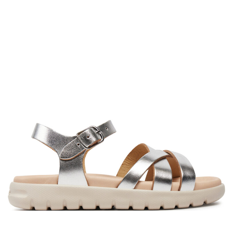 Сандали Geox J Sandal Soleima Gir J45GSA 000CF C1007 S Сребрист цвят на ниска цена