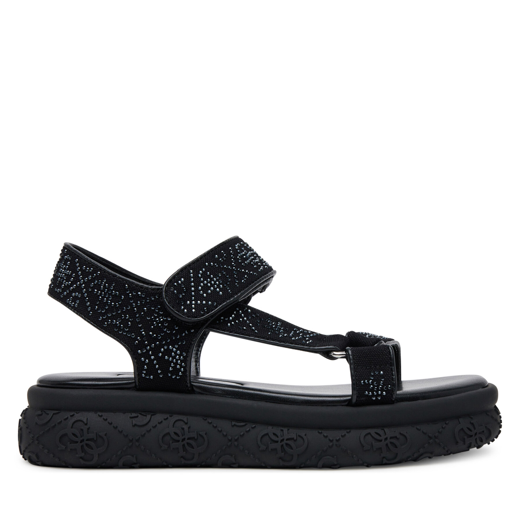 Сандали Guess FLJLOD FAP03 Черен цвят на ниска цена