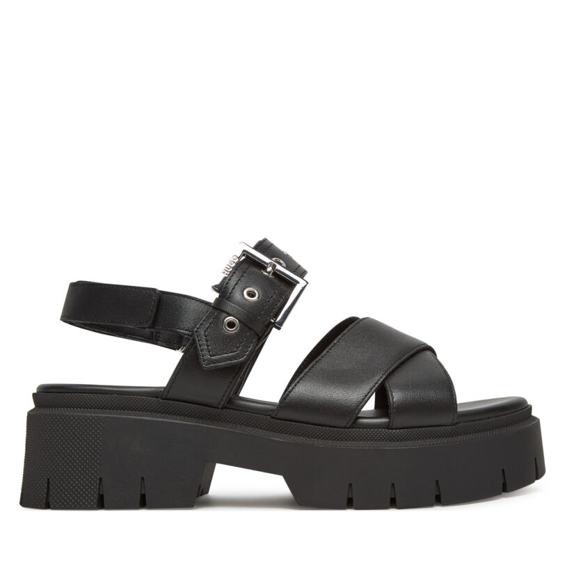 Сандали HUGO Kris_Sandal_BKNA 50542072 Черен цвят на ниска цена