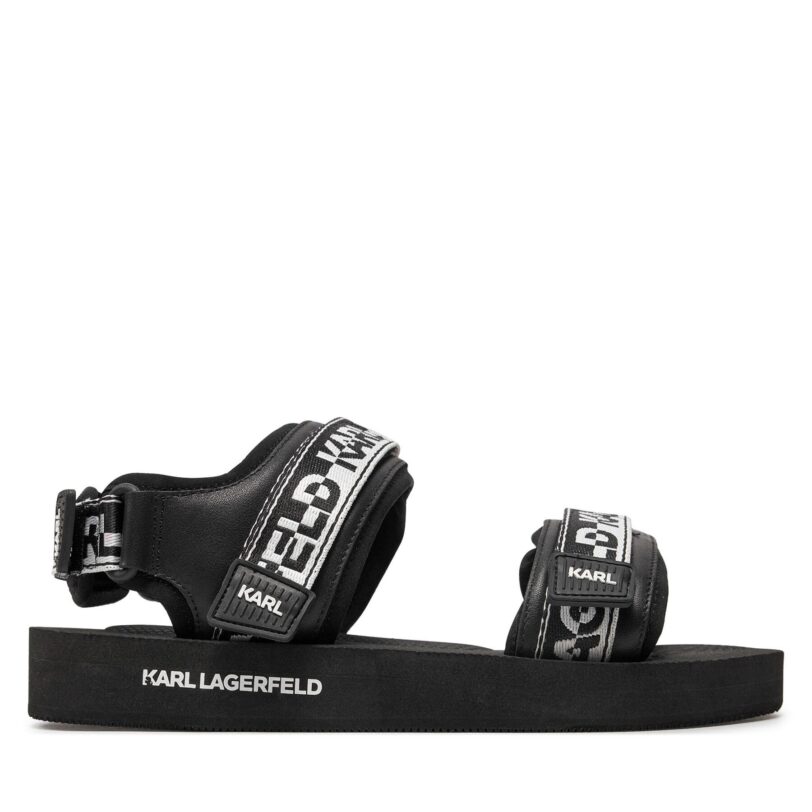 Сандали KARL LAGERFELD KL70511 Черен цвят на ниска цена