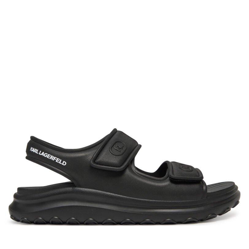 Сандали KARL LAGERFELD KL77015 Черен цвят на ниска цена