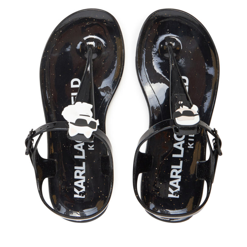 Сандали Karl Lagerfeld Kids Z30370 M Черен цвят на ниска цена