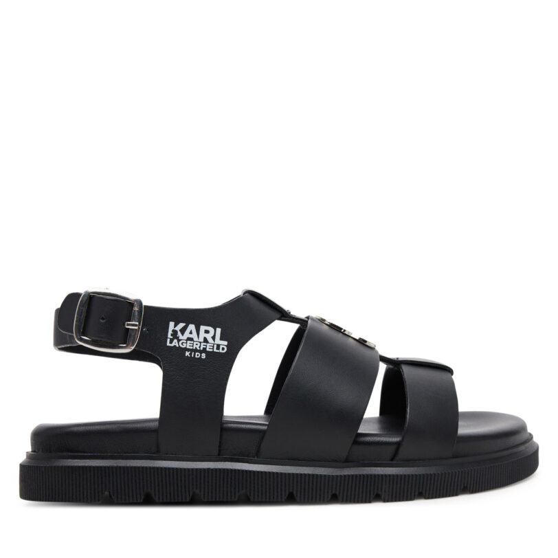 Сандали Karl Lagerfeld Kids Z30372 M Черен цвят на ниска цена
