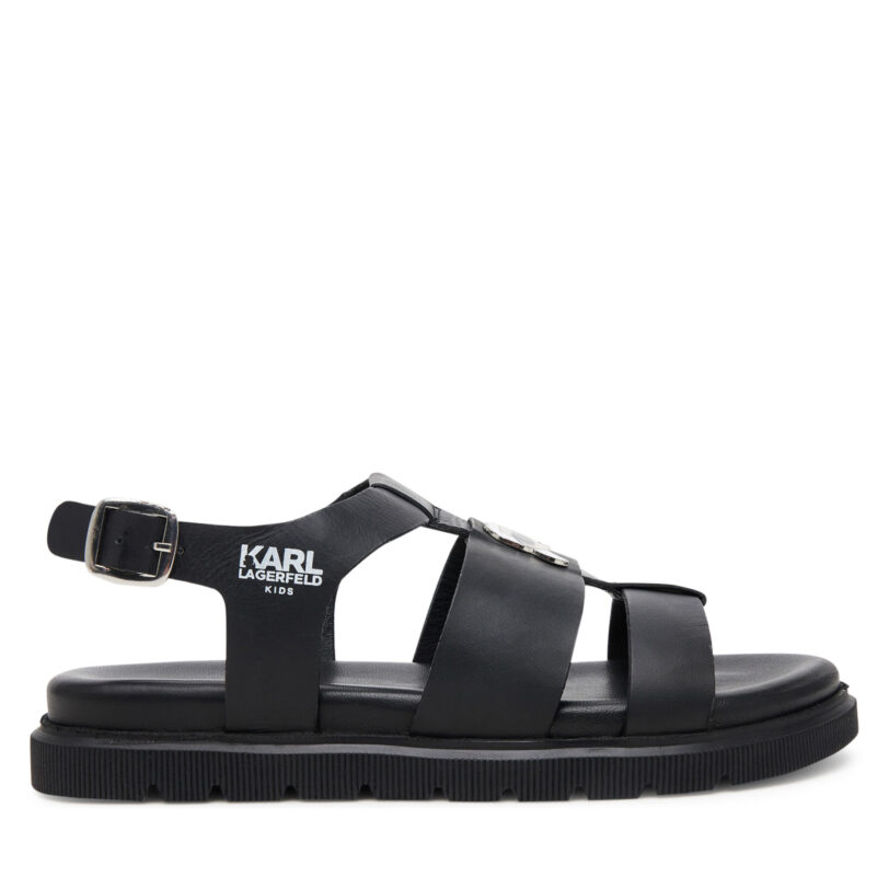 Сандали Karl Lagerfeld Kids Z30372 S Черен цвят на ниска цена