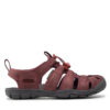 Сандали Keen Clearwater Cnx Lleather 1025088 Бордо цвят на ниска цена