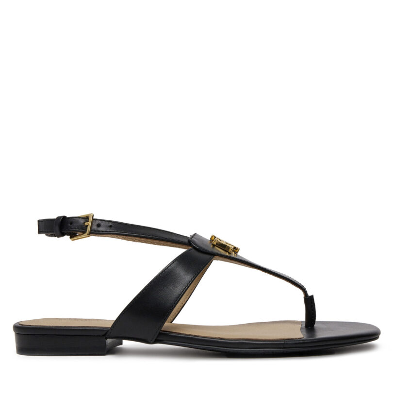 Сандали LAUREN RALPH LAUREN Everley 802959145001 Черен цвят на ниска цена