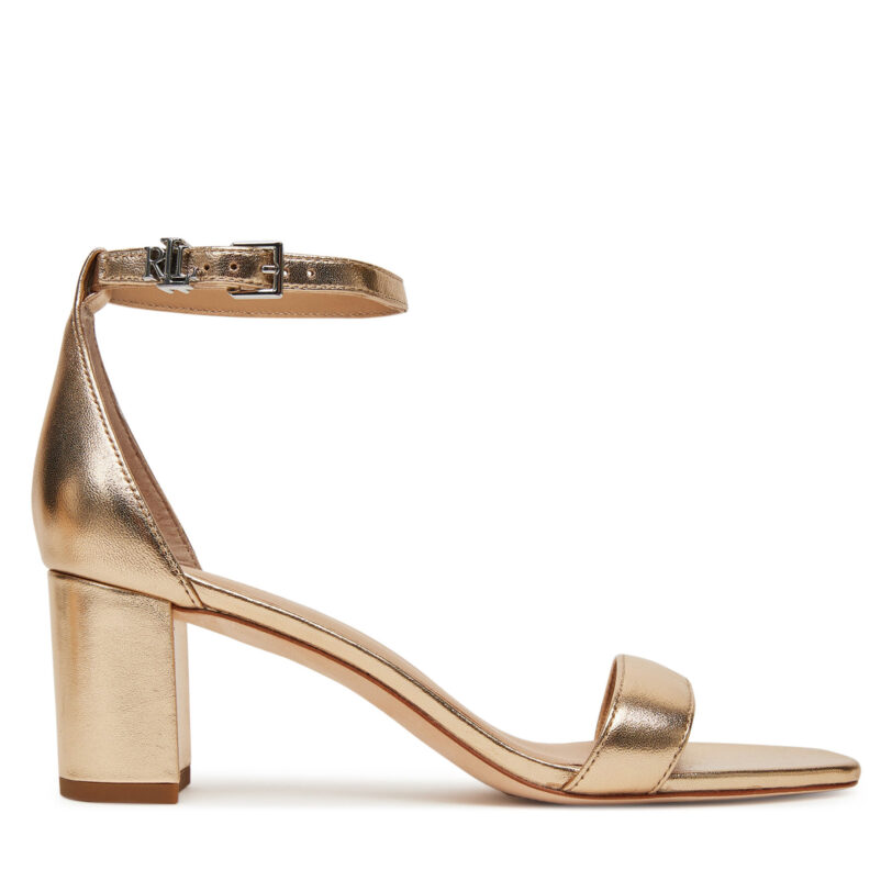 Сандали LAUREN RALPH LAUREN Logan 802935562004 Златист цвят на ниска цена