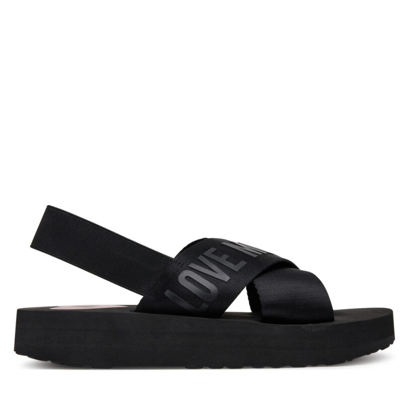 Сандали LOVE MOSCHINO JA16214G0MIX4000 Черен цвят на ниска цена