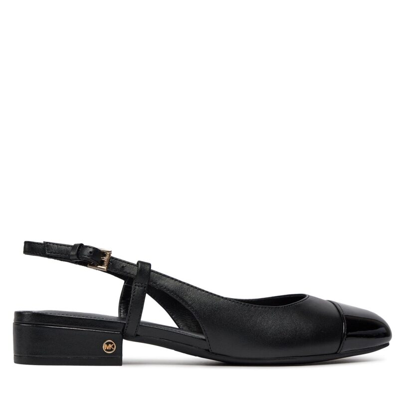 Сандали MICHAEL Michael Kors Perla Flex Sling Flat 40R4PLFP1L Черен цвят на ниска цена