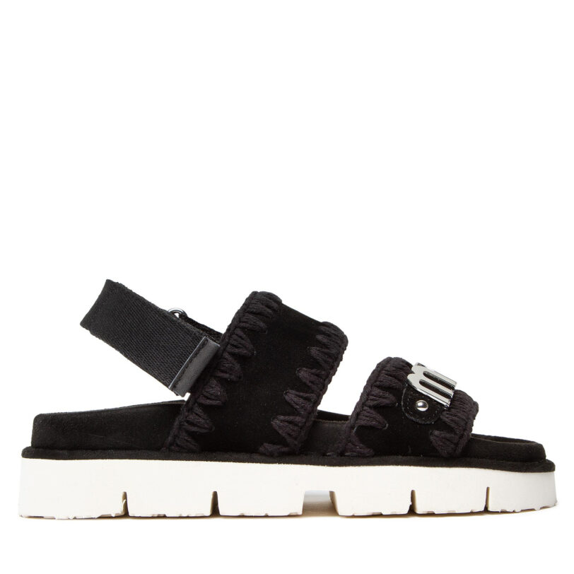 Сандали Mou New Bio Sandal SW461001A Черен цвят на ниска цена
