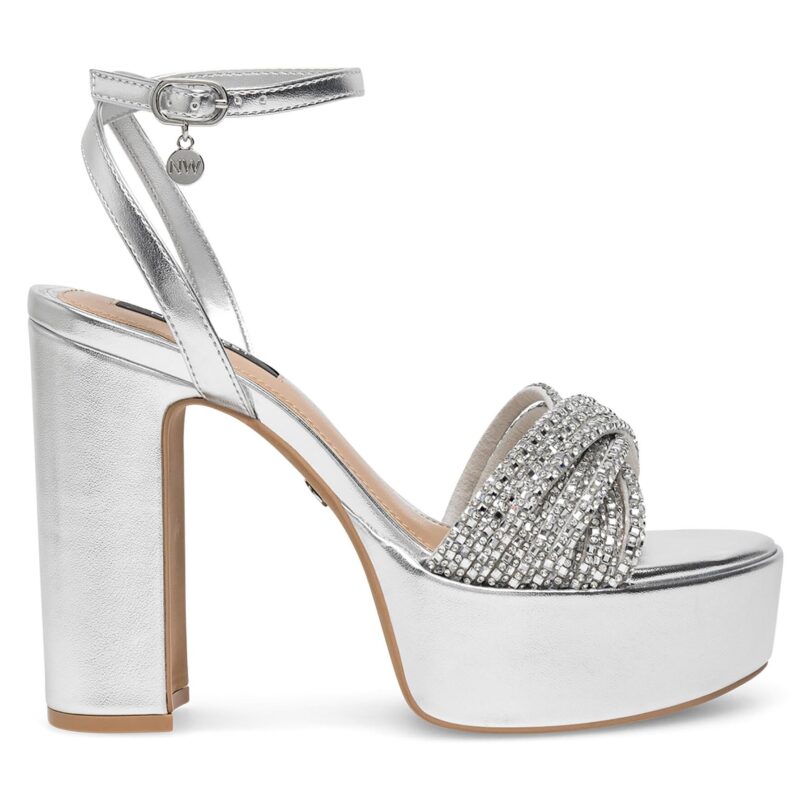 Сандали Nine West WFA2736-1 Сребрист цвят на ниска цена